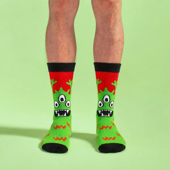 10 Pack Mens Cotton Monster Socks Fun Patterned Everyday Casual Socks - Image 5
