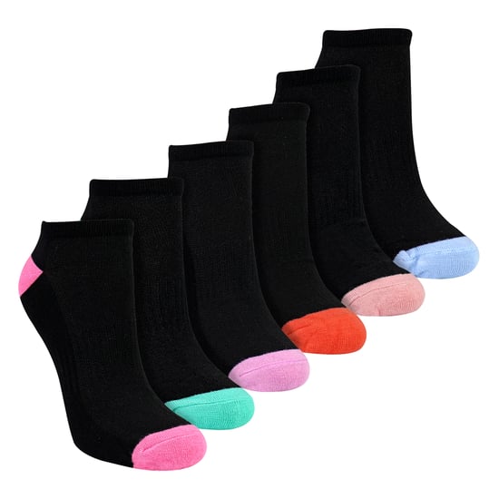 6-Pack Dames Bamboo Trainer Sokken Zacht Ademend Hak Teen Ontwerp - Image 1