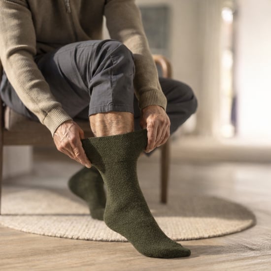 3 Pack Mens Wool Boot Socks Warm Cushioned Hiking Crew Socks - Image 5