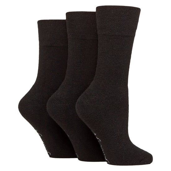 3 Pack Ladies Wool Boot Socks Warm Cushioned Hiking Crew Socks - Image 1