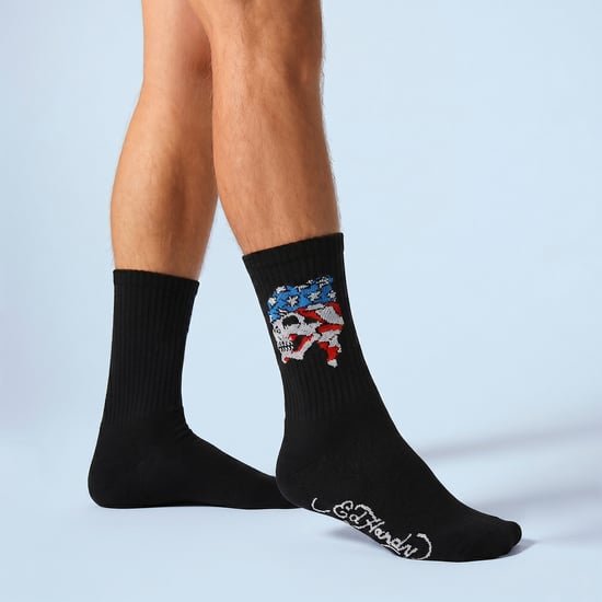 5-pack Heren Crew Sokken met Doodskoppatroon Zachte Ademende Casual Sokken - Image 4