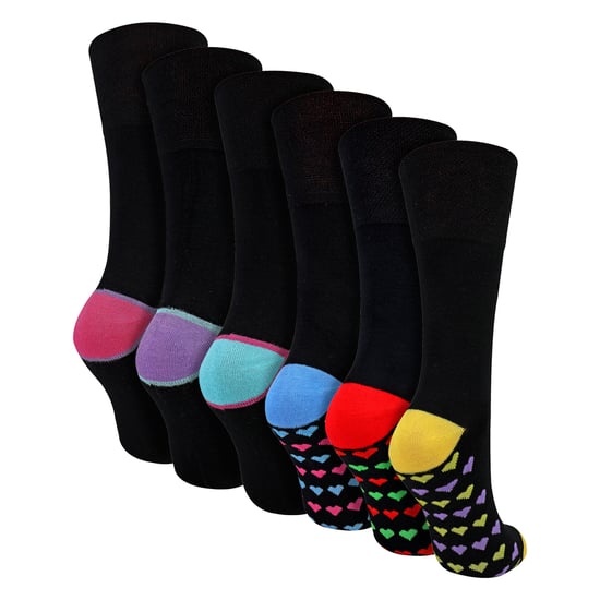 6 Pack Ladies Bamboo Non Elastic Socks Soft Breathable Everyday Comfort - Image 1