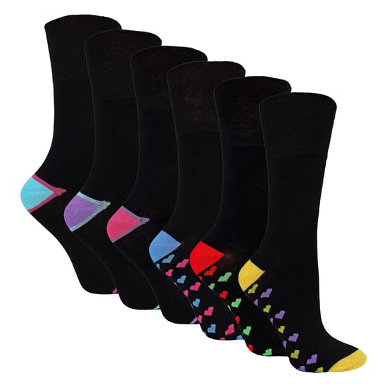 6 Pack Ladies Bamboo Non Elastic Socks Soft Breathable Everyday Comfort - Image 3