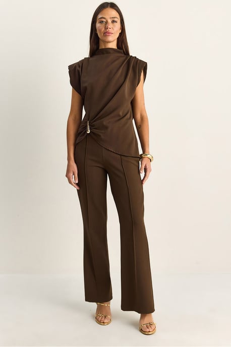 Hoge Taille Flared Leg Co-ord Set - Image 1