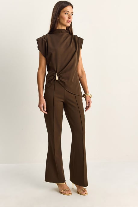 Hoge Taille Flared Leg Co-ord Set - Image 2