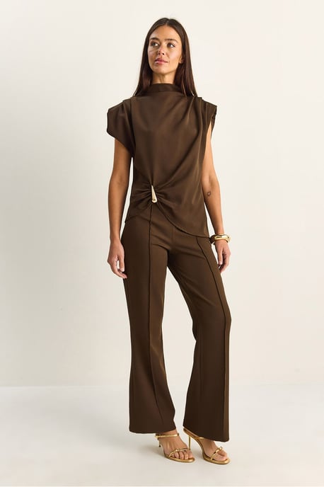 Hoge Taille Flared Leg Co-ord Set - Image 3