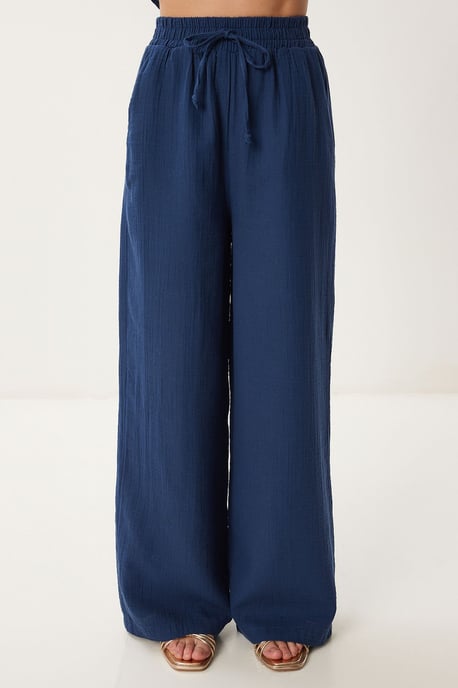 Hoge Taille Wijde Pijpen Twee-delige Co-ord Set met Shirtkraag - Image 5