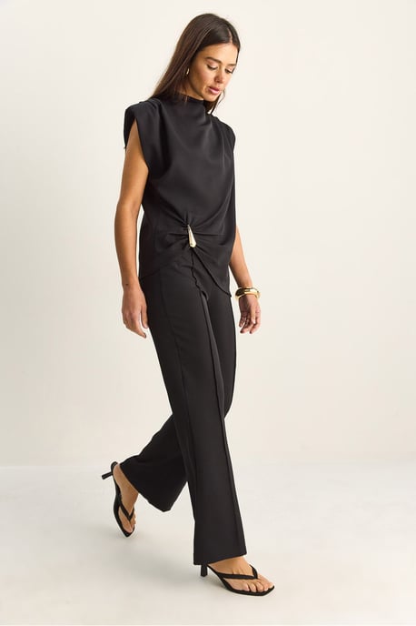 Hoge Taille Flared Leg Co-ord Set - Image 4