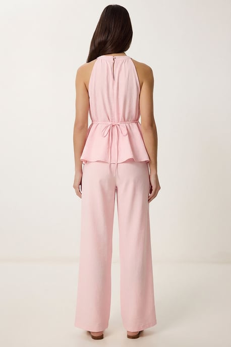 Hoge Taille Halter Nek Twee-Delige Coördinatie Set - Image 5