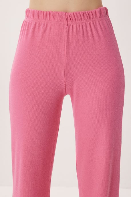 V-hals Knoop Long Cardigan en Broeken Pyjama Set - Image 6