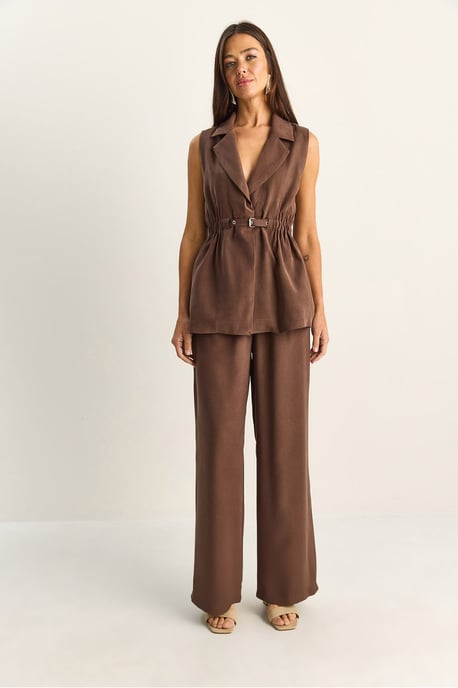 Hoge Taille Brede Pijpen Co-ord Set met Coltrui - Image 4