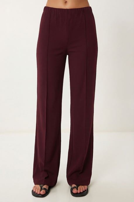 Hoogwaardige Taille V-hals Knopen-up Brede Pijpen Co-ord Set - Image 4