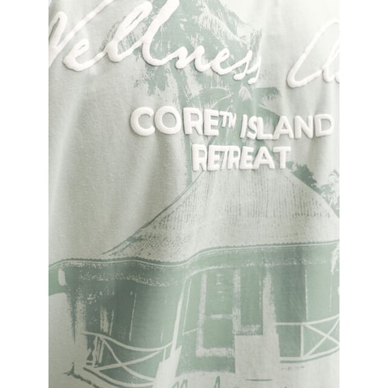 Jack & Jones Jcoeterna script back print tee ss sa26 mint - Image 5