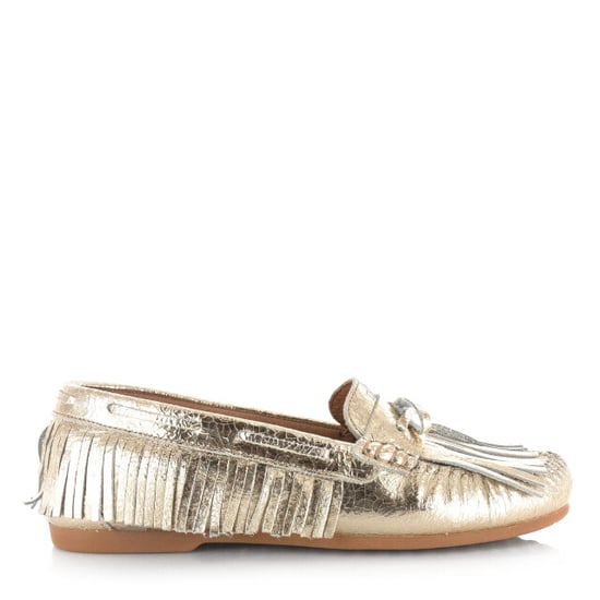 DWRS Label Dwrs parral crackled champagne mocassins dames - Image 1