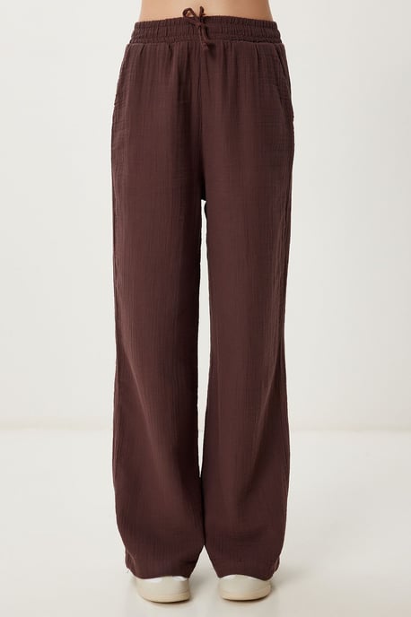 Hoge Taille Brede Pijpen Twee-Delig Co-ord Set met Kraag - Image 4