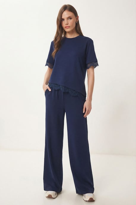 Hoge Taille Wijde Pijpen Twee-Delige Set - Image 1