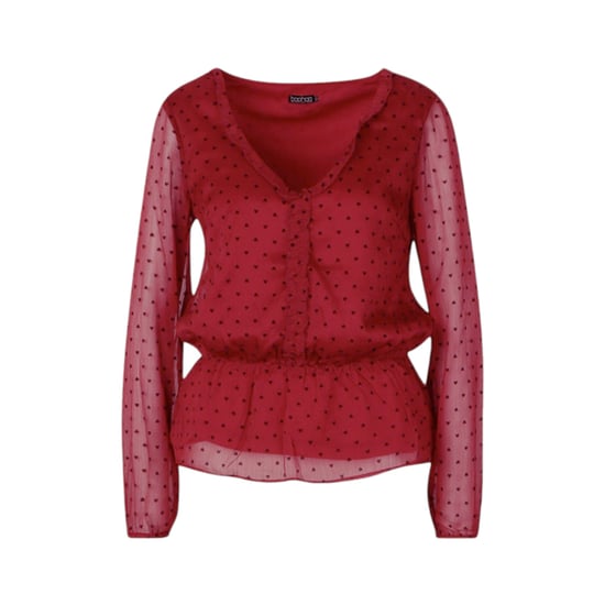 BRAVE SOUL HEART Womens Tops Long Sleeve V Neck Ladies Ruffle Casual Blouse Tee - Image 2