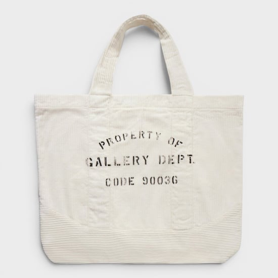 Gallery Dept. Logo-Print Cotton Corduroy Tote Bag White - Image 2