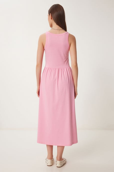 Mouwloze Crew Neck Midi Jurk - Image 5