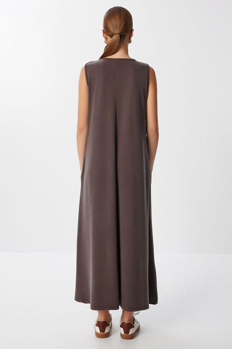 Casual Losse Midi-jurk met Zakken - Image 6
