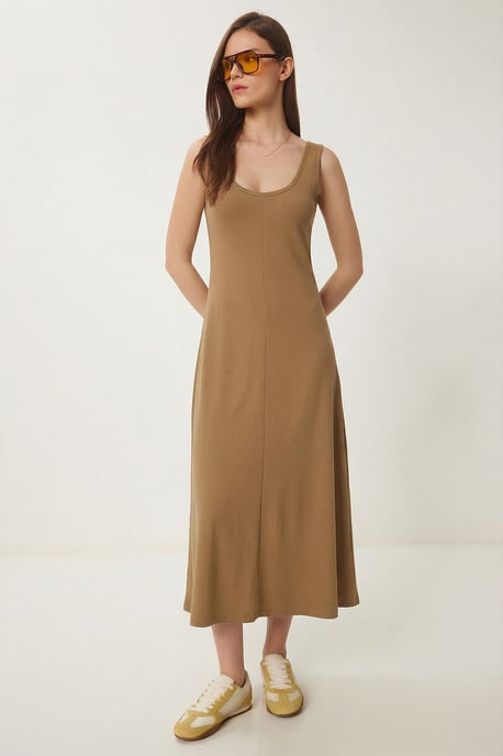 U-Kraag Midi Jurk - Image 2