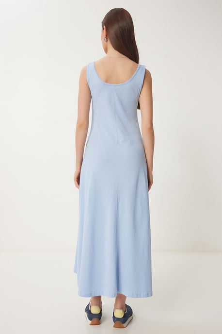 U Kraag Midi Jurk - Image 6