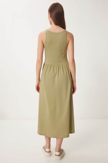 Mouwloze Crew Neck Midi Jurk - Image 6