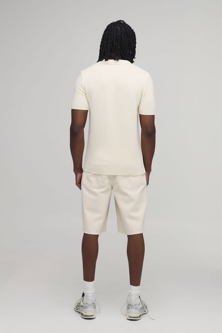 Tall Regular Fit Cotton Blend Ribbed Knitted Polo - Image 2