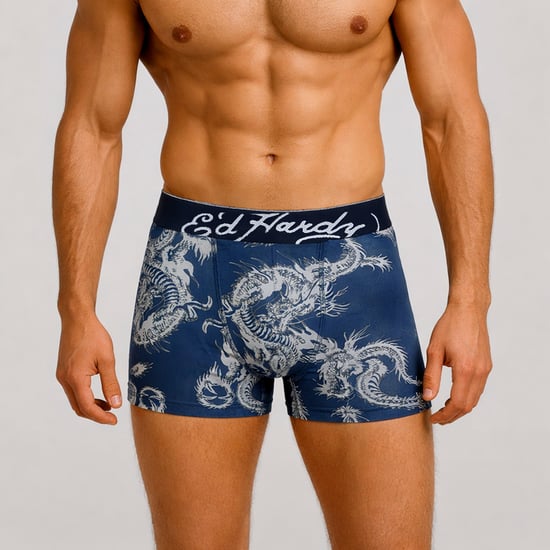 5-Pack Heren Katoenen Stretch Boxers Met Elastische Tailleband Blauw Ondergoed - Image 4