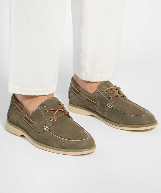 Dune Mens Buoy - Suede Boat Shoes - Image 3