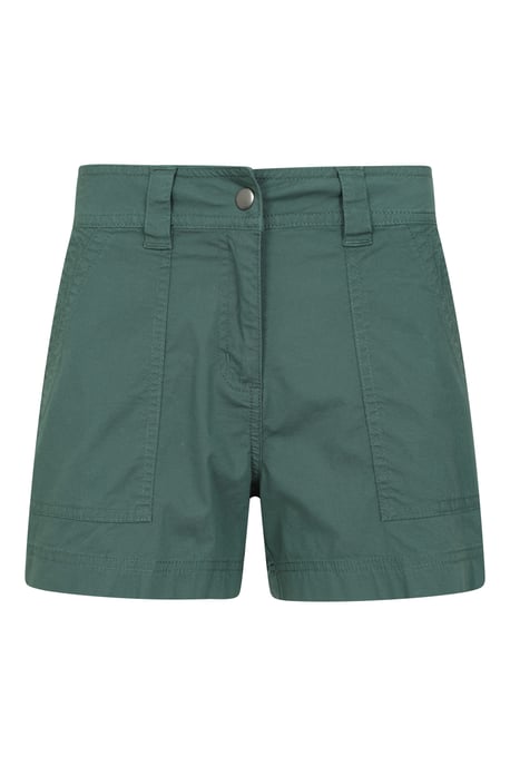 'Coast' Women's Shorty Shorts with Multiple Pockets Breathable Summer Bottoms Green - Image 1