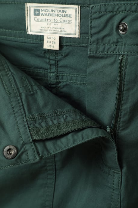 'Coast' Women's Shorty Shorts with Multiple Pockets Breathable Summer Bottoms Green - Image 6