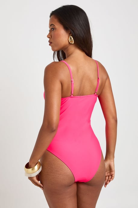 Gold Trim Square Neck Swimsuit - Image 2