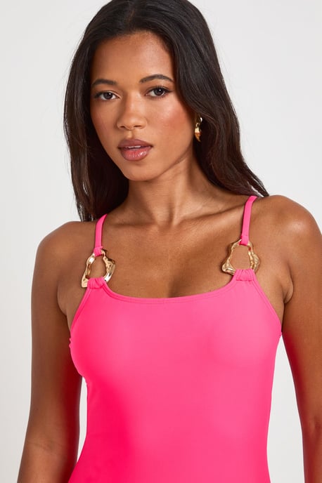 Gold Trim Square Neck Swimsuit - Image 4