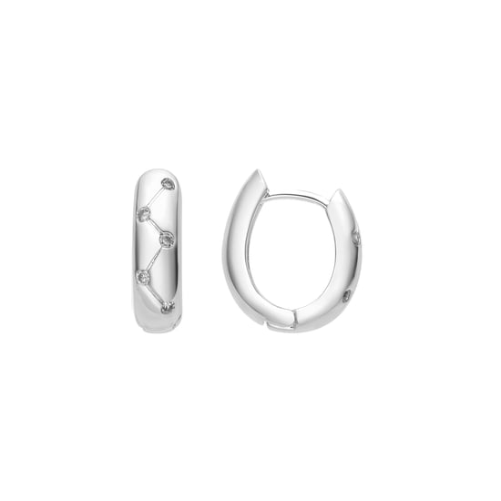 Luxenterörhängen med silverglänsande zirkonia - Donwa - Image 1