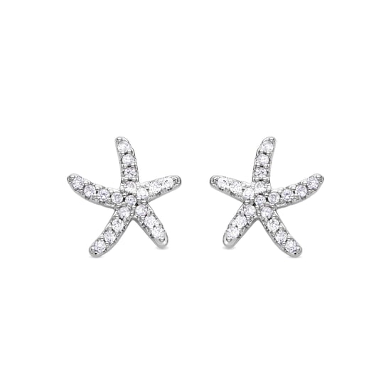 Luxenter Rhodium Plated Brilliant Zirconia Earrings - Emuh - Image 1