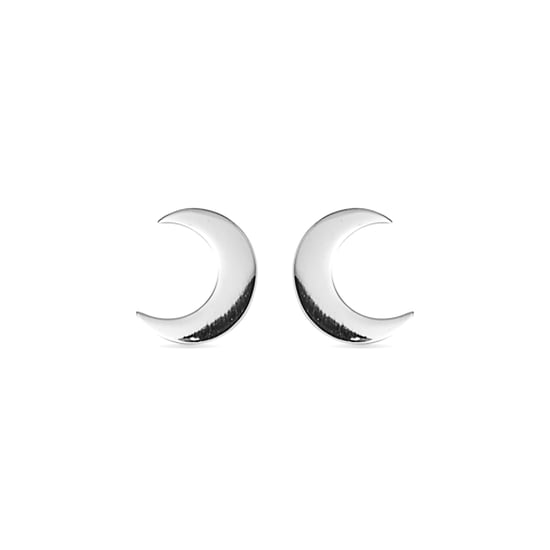 Luxenter Sterling Silver 925 Rhodiumpläterade Örhängen - Halvmåne - Image 1
