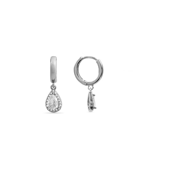 Luxenter rhodium plated brilliant zirconia earrings - Tavia - Image 1