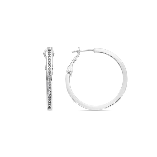 Luxenterörhängen med silverglänsande zirkonia - Budix - Image 1