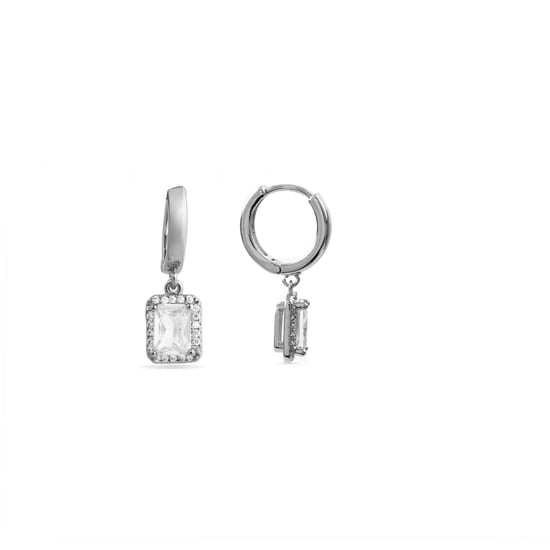 Luxenter Rhodium Plated Brilliant Zirconia Earrings - Silya - Image 1