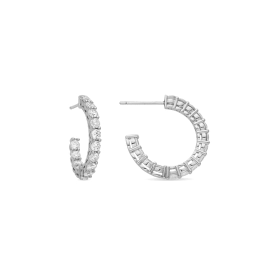 Luxenterörhängen med silverglänsande zirkonia - Chenfa - Image 1