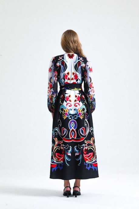 Florale Print Maxi A-Lijn Jurk - Image 3