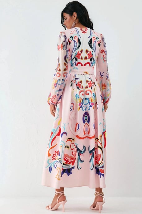 Floral Print Maxi A-lijn Jurk - Image 3