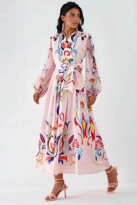 Floral Print Maxi A-lijn Jurk - Image 5
