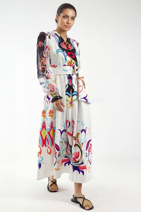 Floral Print Maxi A-Lijn Jurk - Image 2