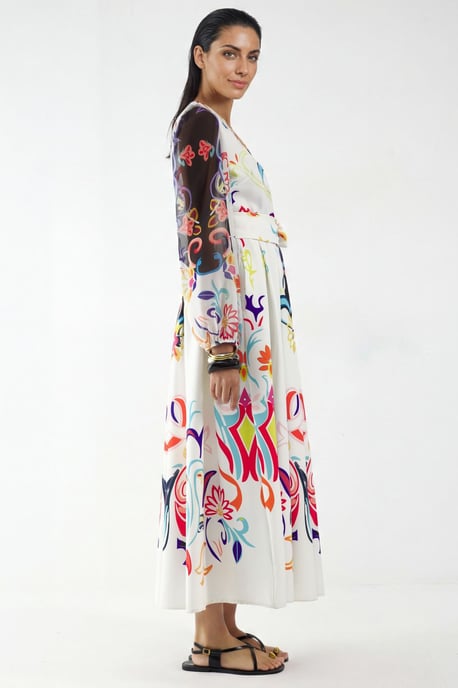 Floral Print Maxi A-Lijn Jurk - Image 4