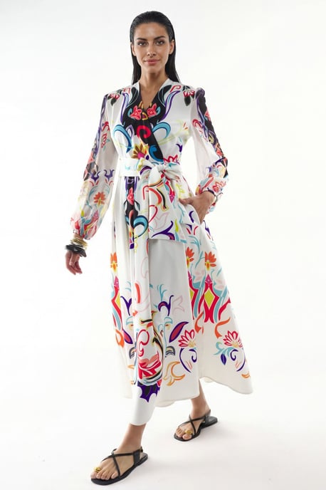 Floral Print Maxi A-Lijn Jurk - Image 5