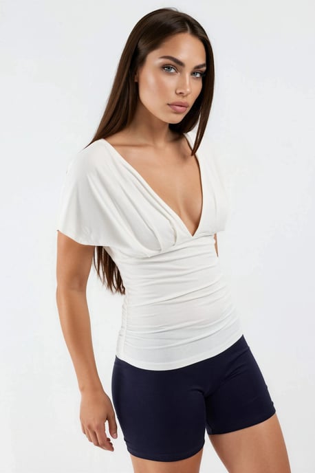 V-hals Blouse met Strikdetails - Image 5
