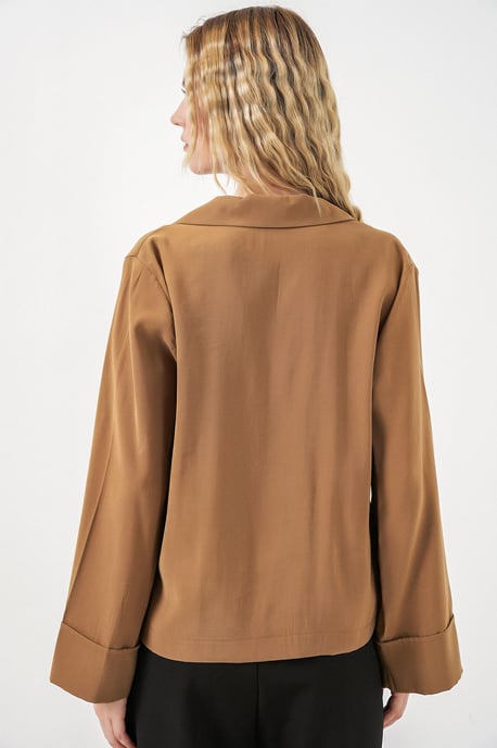 Oversized Blazerjacka med knäppning - Image 6