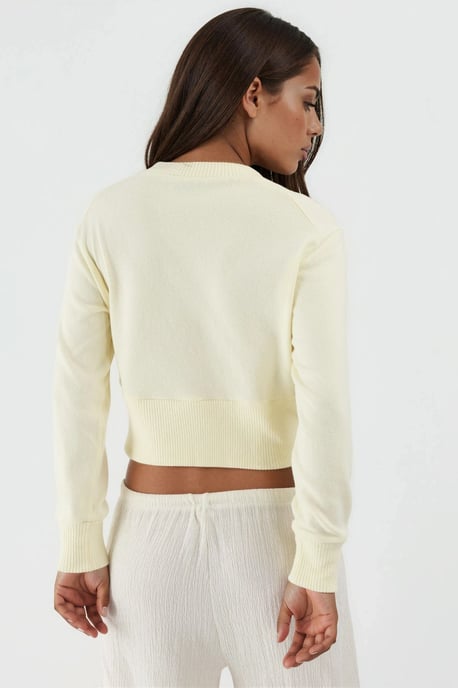 Casual Crew Neck Gebuttonde Crop Jasje - Image 3